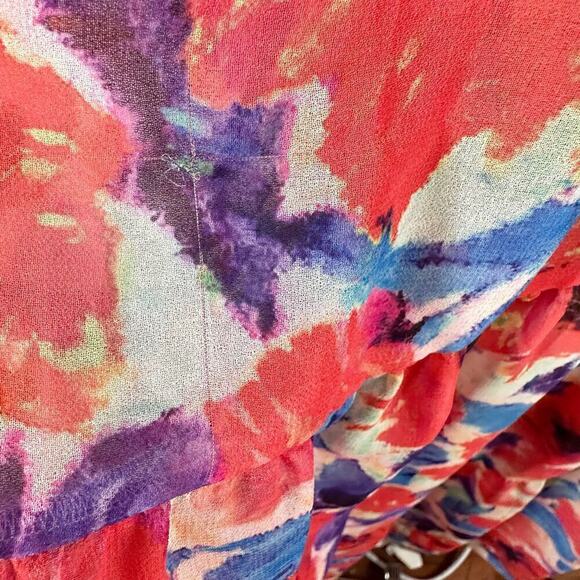 PATBO Violet Floral Flutter Halter Style Maxi Dress Size US 8 Cherry - Picture 8 of 15